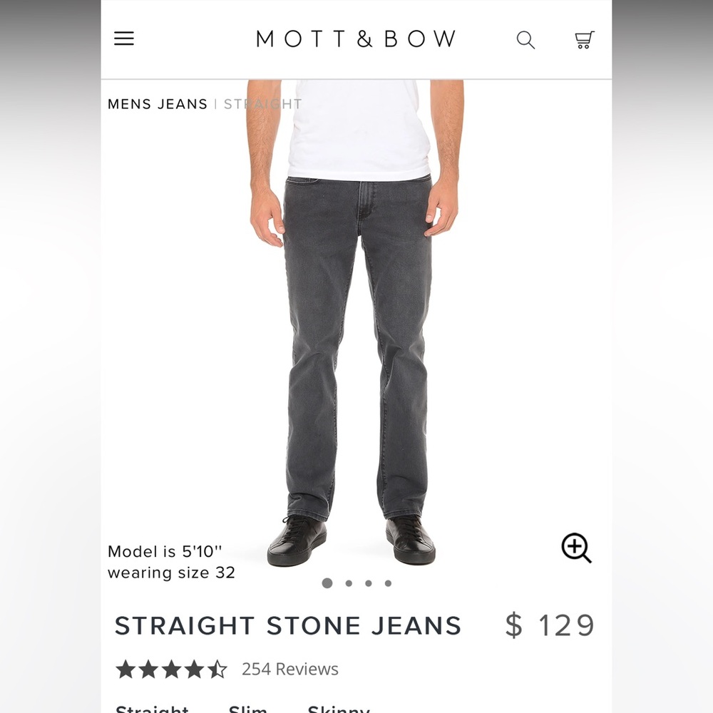 NWT Mott & Bow Jeans Medium Gray